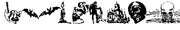 Horror Dingbats Eerie Edition font preview